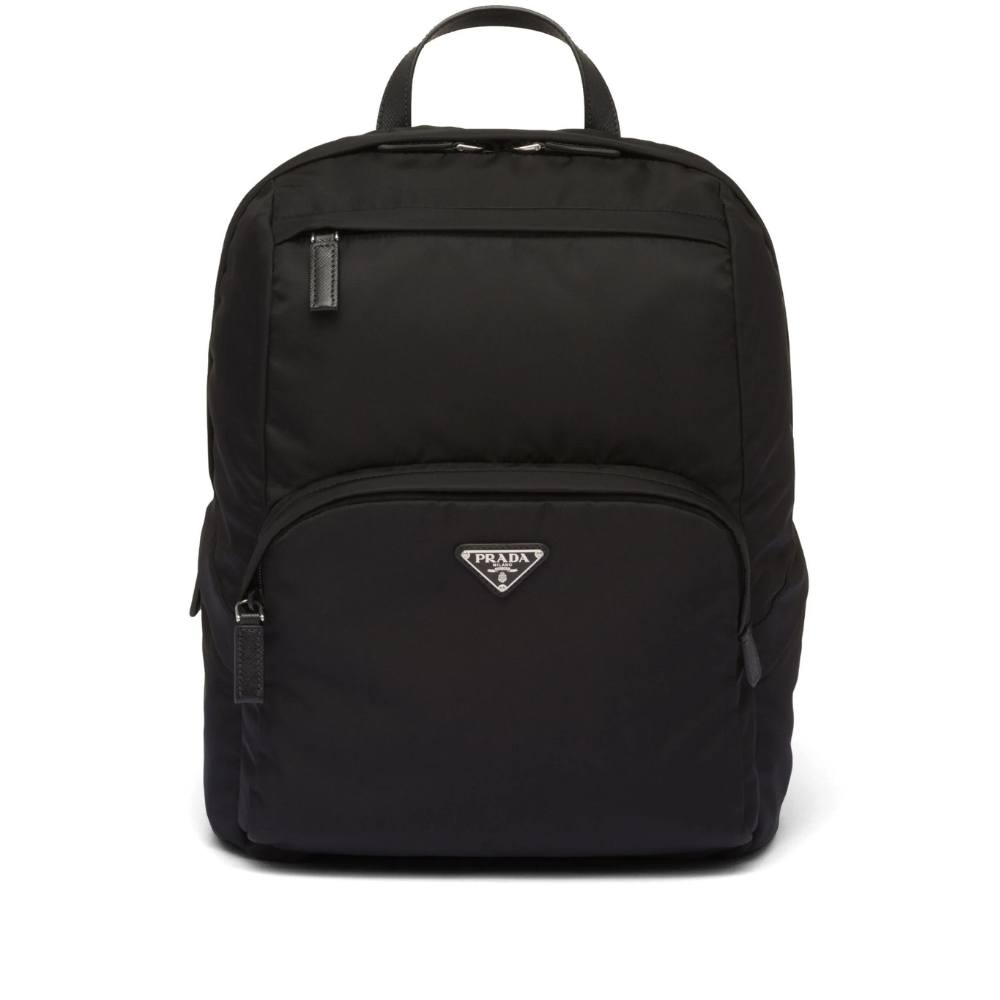 Triangle-Logo Zipped Backpack - Stylish and Functional Bag