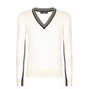 Dolce & Gabbana Stripe-Tipped Silk Jumper - Elegant Knit