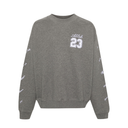 Off-White Grey Cotton Sweatshirt - Iconic Diag Motif Tribute