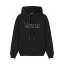 Versace Cotton Hoodie - Crystal-Embellished Logo Design