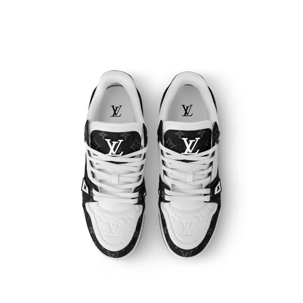 Louis vuitton black and white sneakers on sale