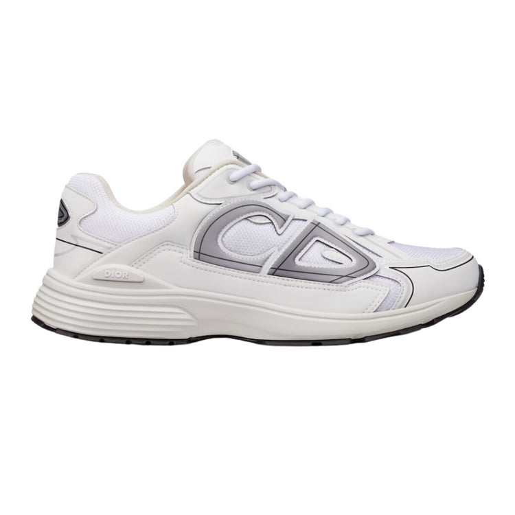 White B30 Sneakers - Sporty Elegance with Graphic Accents