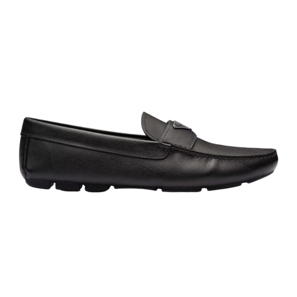 Deconstructed Loafers Saffiano Leather with Signature Touch