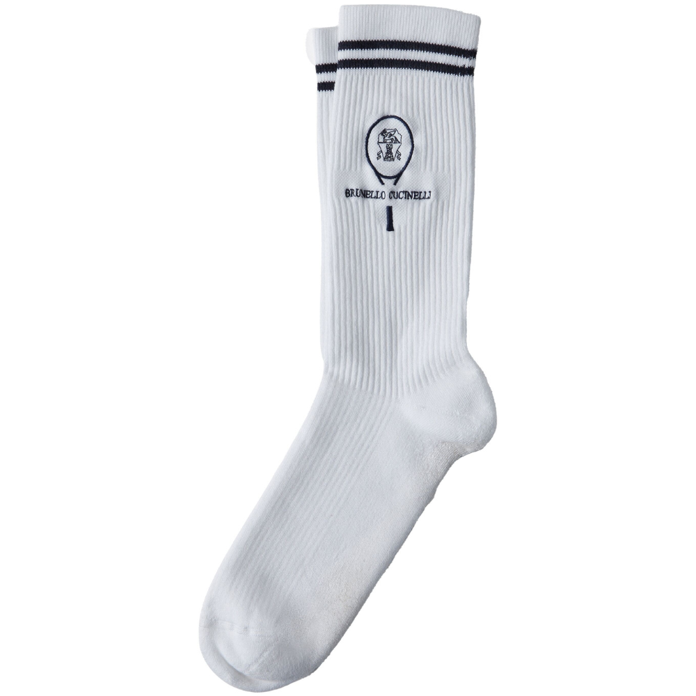 Logo-Embroidered Socks