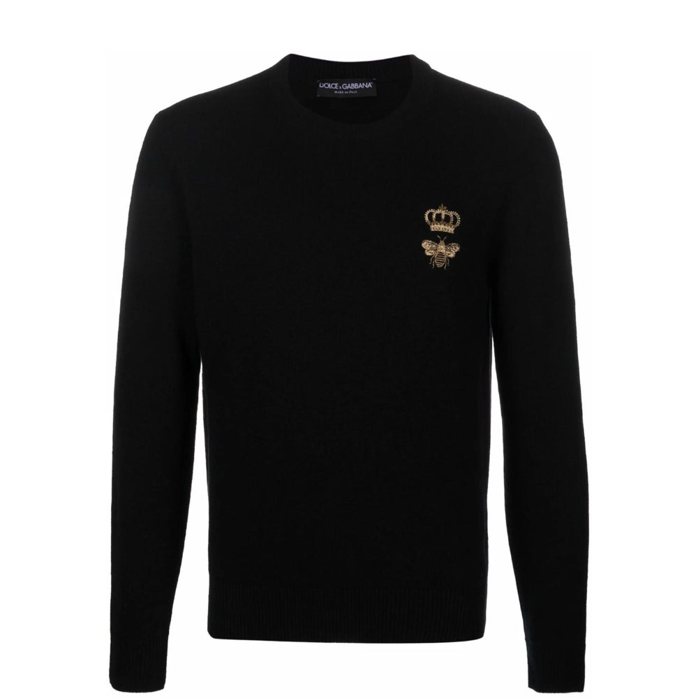 Dolce & Gabbana Embroidered Wool Jumper Sophisticated Style