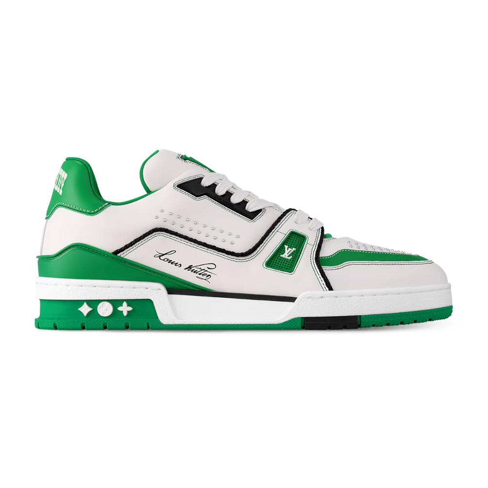 LV Trainer Sneaker - Vibrant Green & Vintage Style