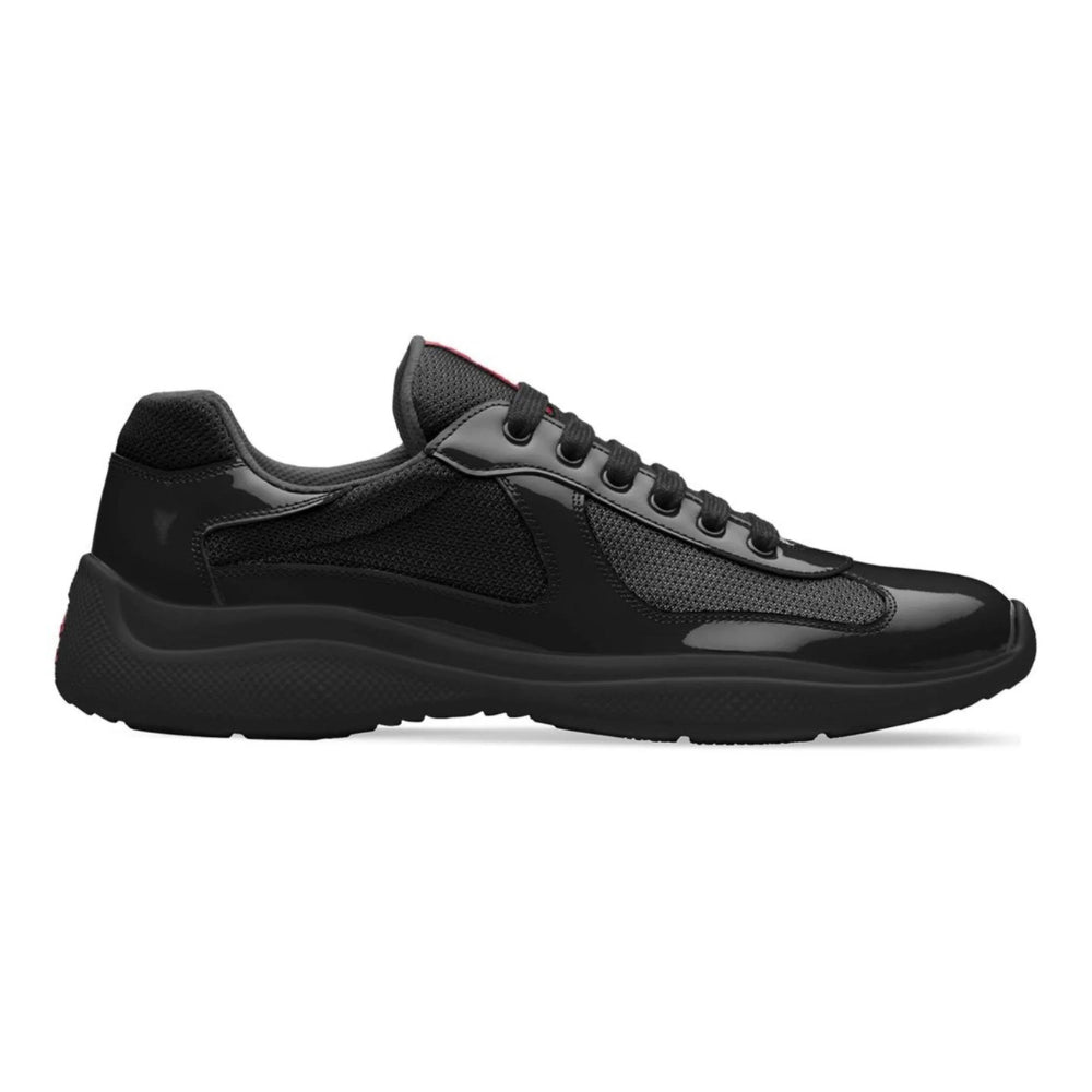 America's Cup Low-Tops - Sporty Elegance in Black Leather