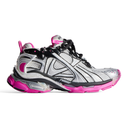 Runner Sneaker – Silver / Black / Neon Pink