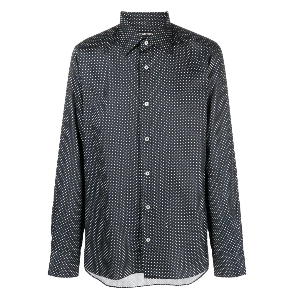 Tom Ford Polka Dot-Print Lyocell Shirt - Sustainable Style