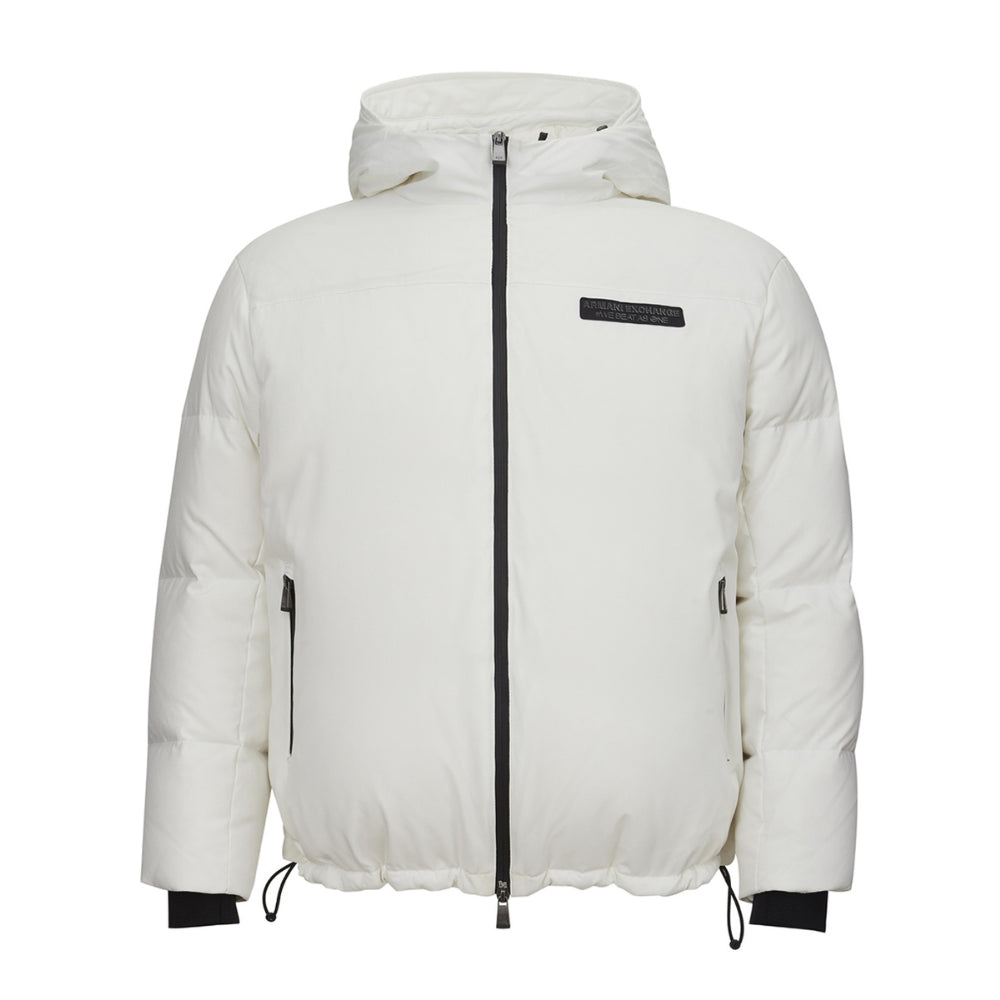 Armani Exchange Quilted White Jacket - Practical & Stylish