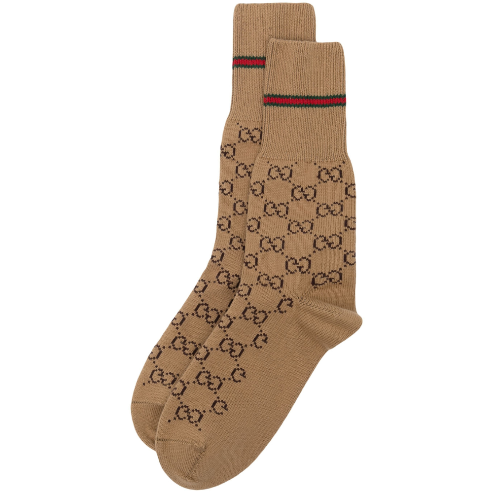 GG Intarsia-Knit Socks