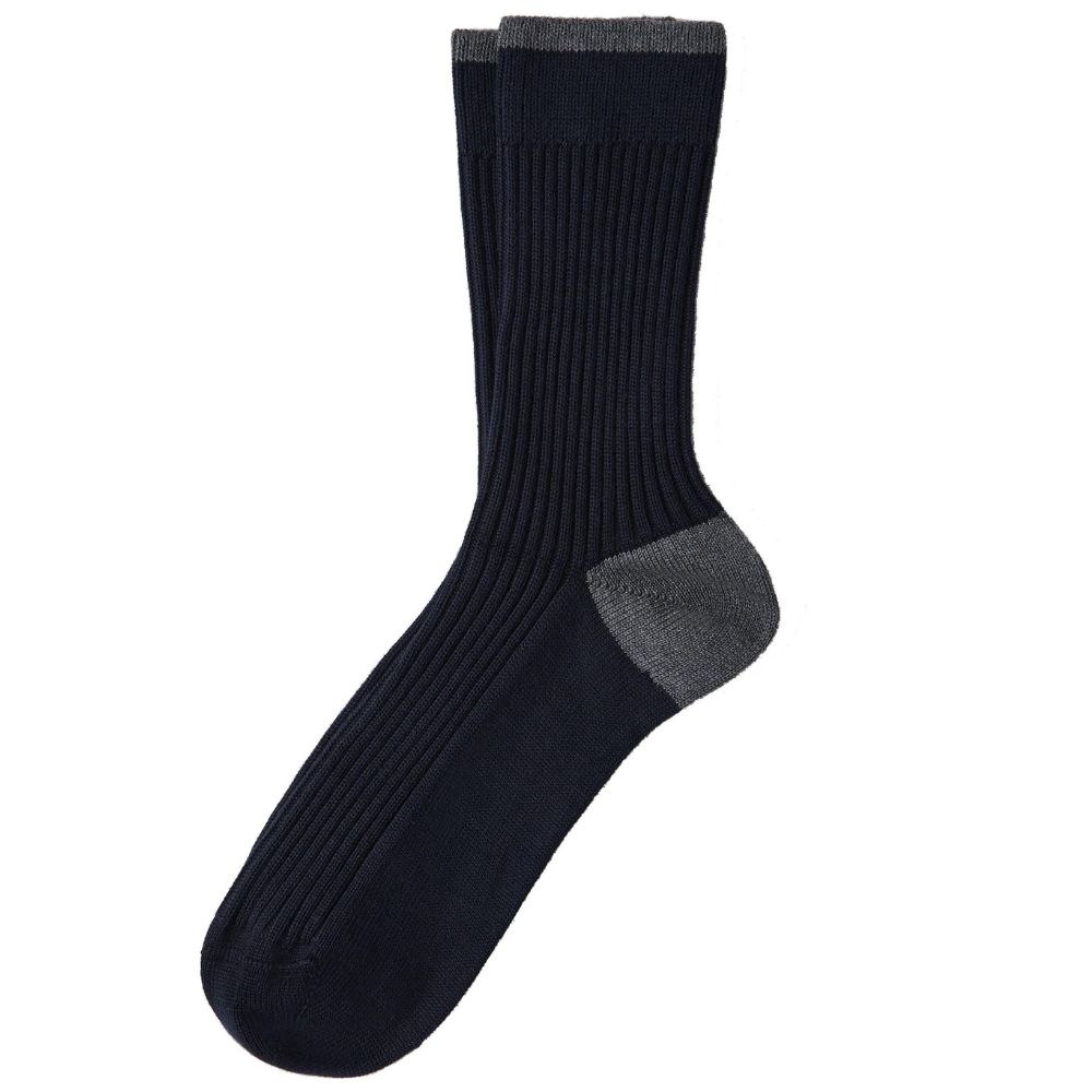 Contrast-Trim Cotton Socks