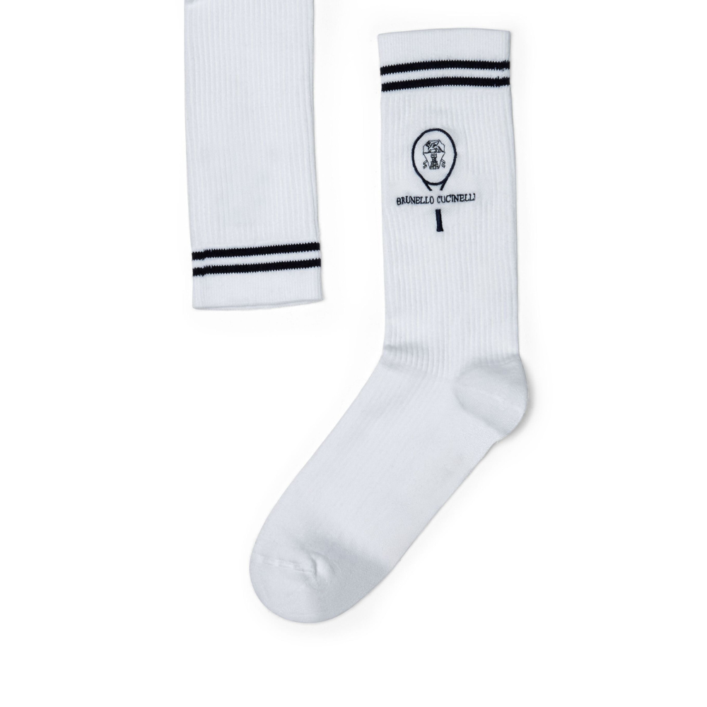 Logo-Embroidered Socks