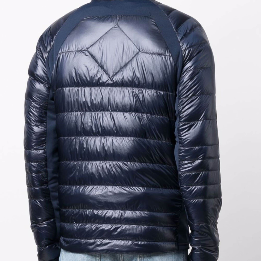 Blue Quilted Zip Fastening Jacket