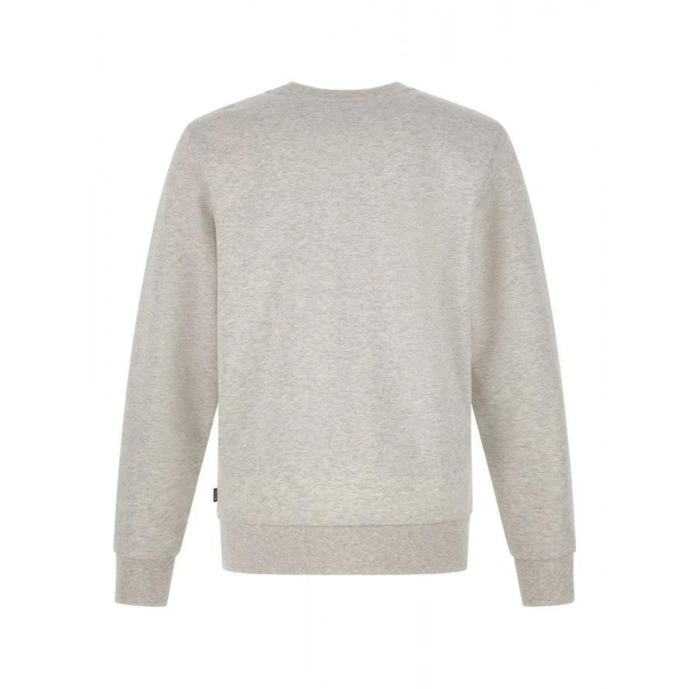 Grey Cotton Logo Details Sweatshirt