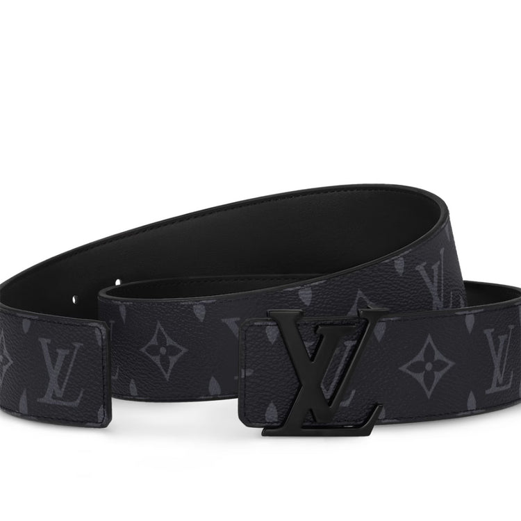 LV Initiales 40mm Matte Black Belt - Premium Leather