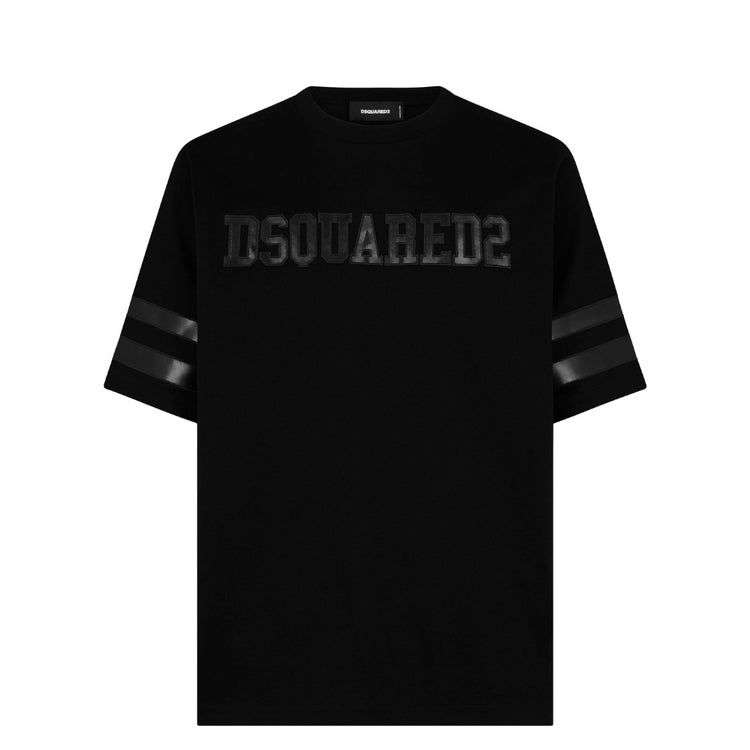 Dsquared2 T-Shirt - Varsity-Inspired Logo & Stripe Design