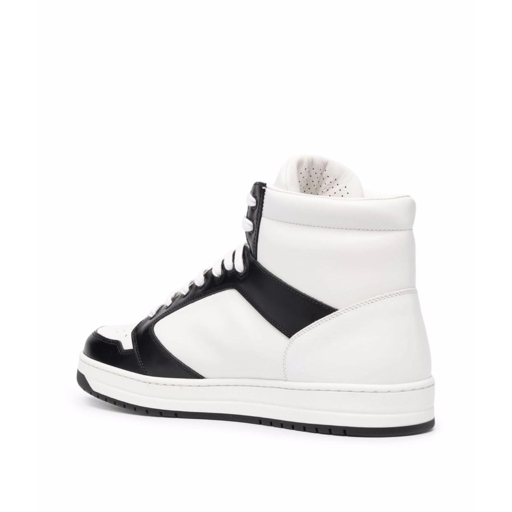 Triangle-Logo Contrast-Trim Sneakers