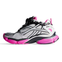 Runner Sneaker – Silver / Black / Neon Pink