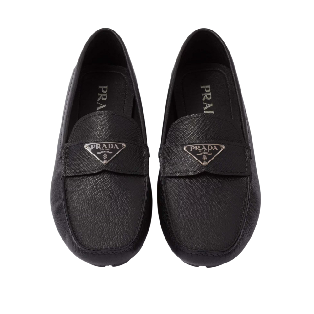 Deconstructed Loafers Saffiano Leather with Signature Touch