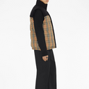 Check-print padded gilet