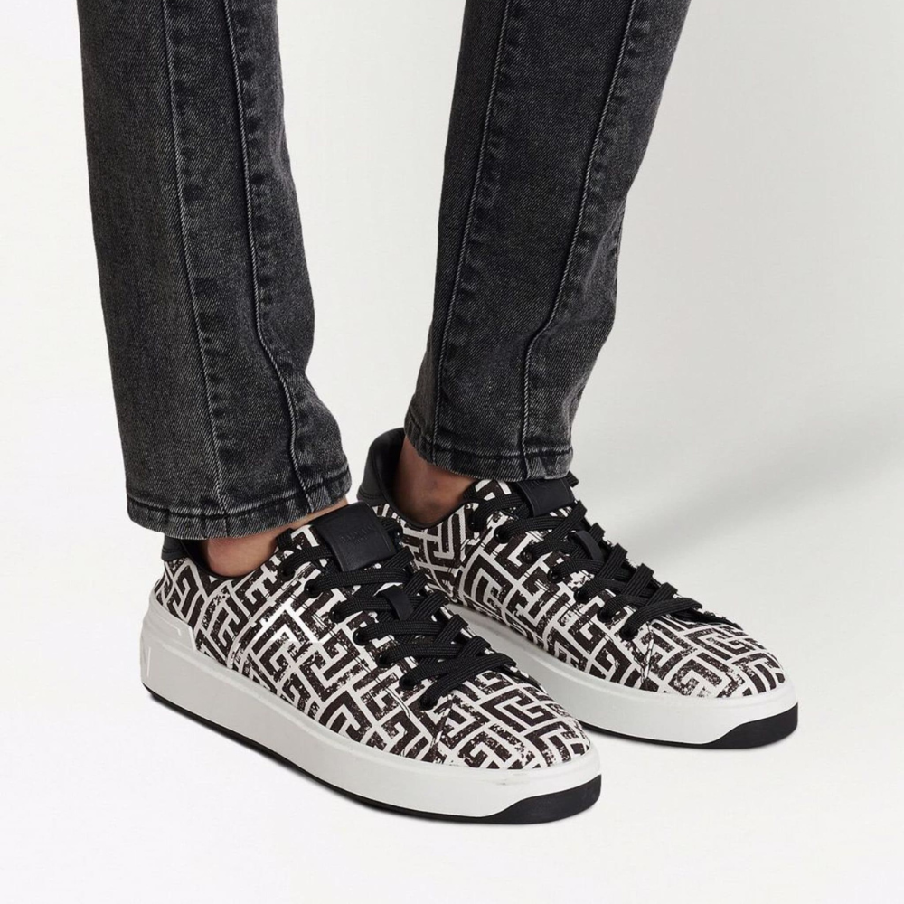 B-Court Monogram Print Sneakers