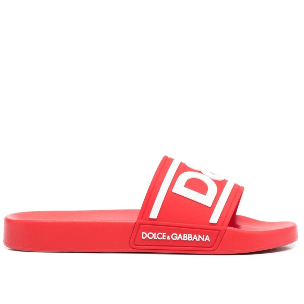 Dolce & Gabbana Logo-Print Pool Slides - Bold Summer Style
