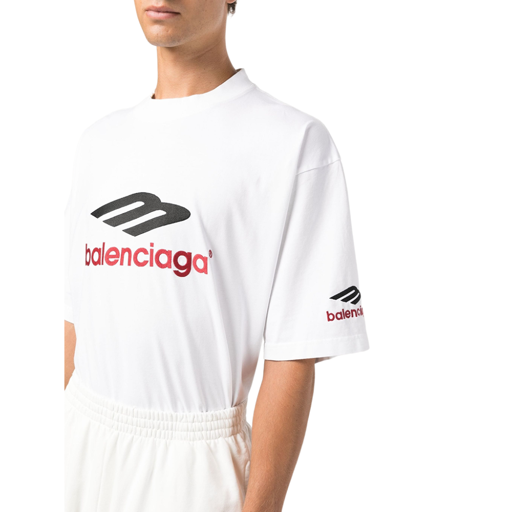 【BALENCIAGA】ホワイト3BロゴTシャツ 3B Sports Icon Cotton T-Shirt - Casual & Stylish – Luxuryzion