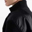 Zip-Up Ribbed Knit Cardigan