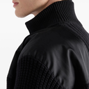 Zip-Up Ribbed Knit Cardigan