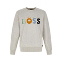 Grey Cotton Logo Details Sweatshirt - Luxuryzion
