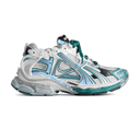 Runner Sneaker – White/Green/Blue - Luxuryzion